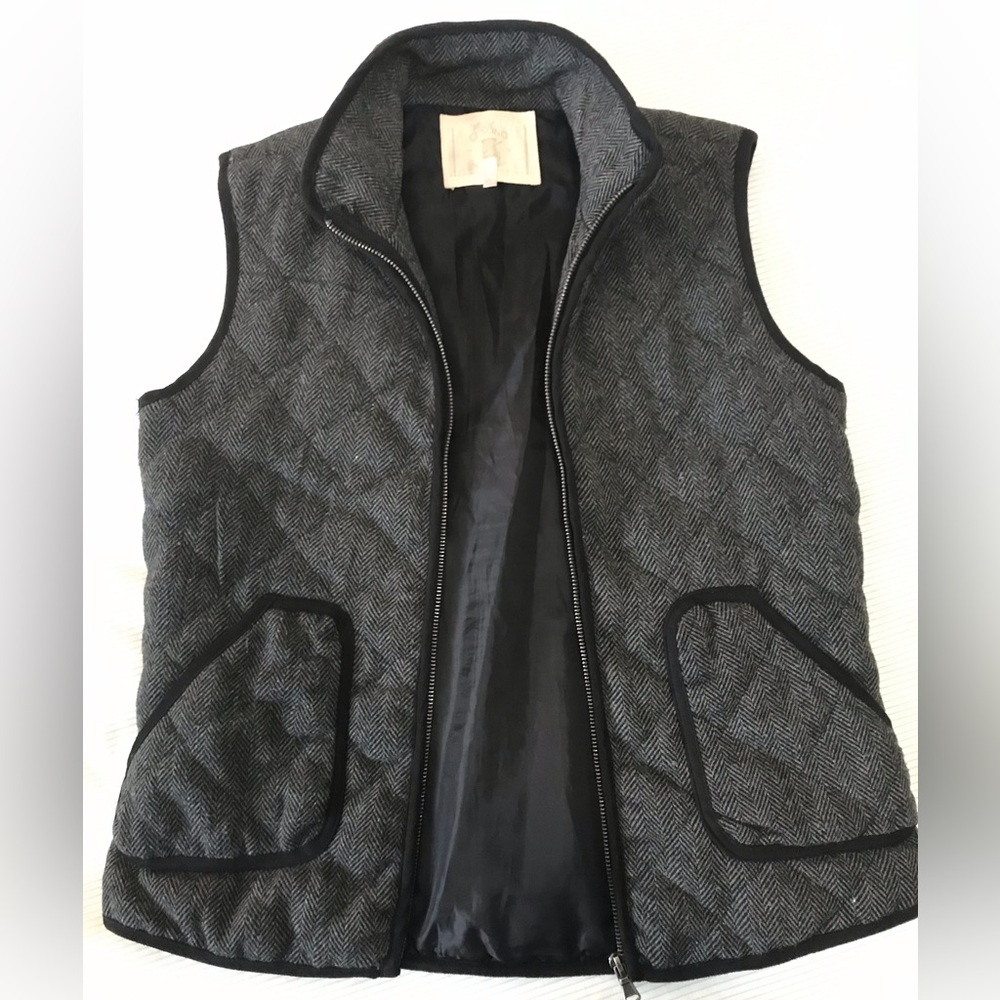 Si Sono grey quilted vest, size S